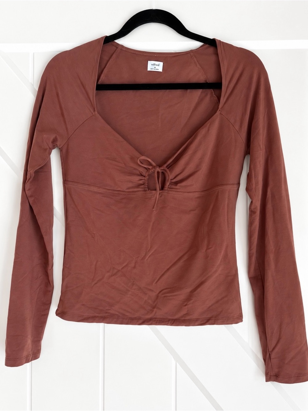 Wilfred Brown Long Sleeve Top Size M